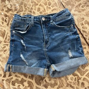 SHEIN Distressed Blue Jean Shorts
